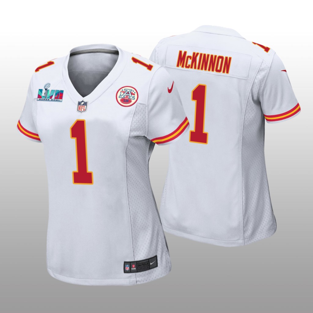 Kansas City Chiefs Jerick McKinnon White Game Jersey Super Bowl LVII - Women's
