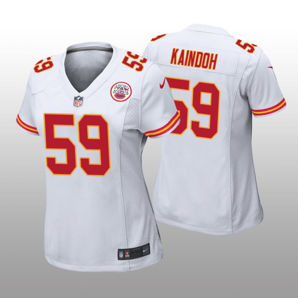 Kansas City Chiefs Joshua Kaindoh White Jersey Game - Women's