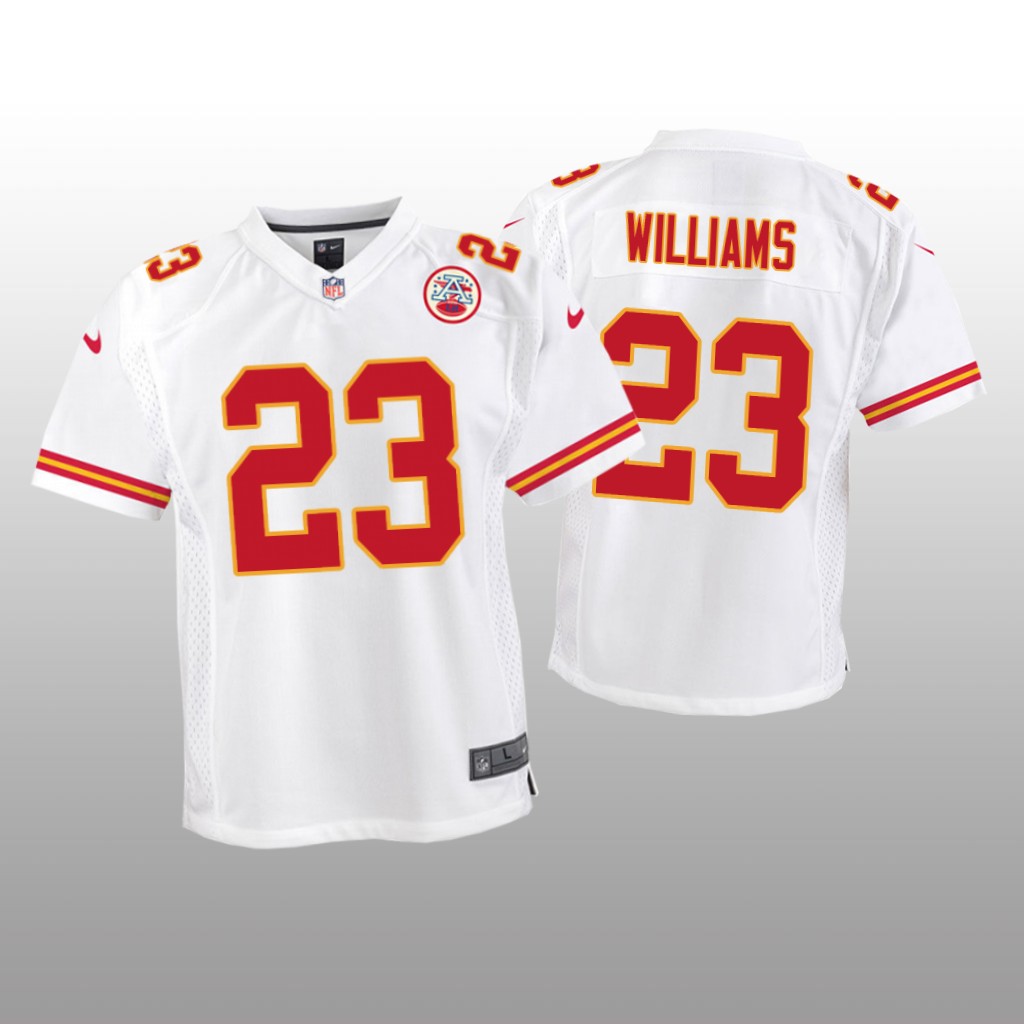 Kansas City Chiefs Joshua Williams White Jersey Game - Youth
