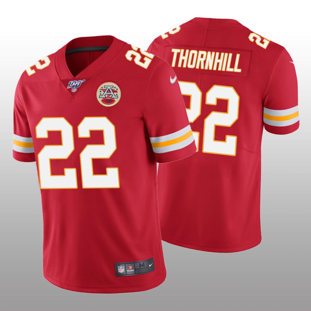 Kansas City Chiefs Juan Thornhill Red Vapor Limited Jersey 100th Season - Men's