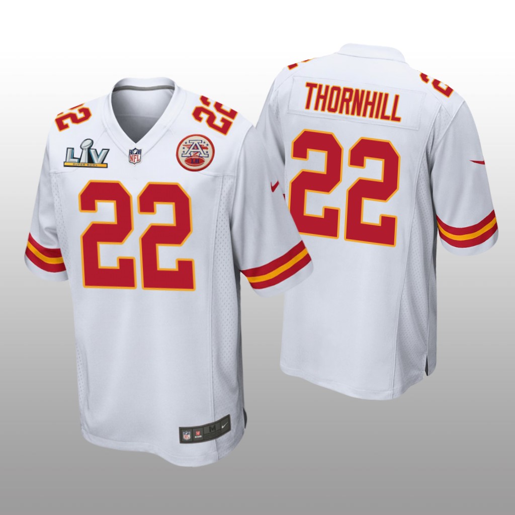 Kansas City Chiefs Juan Thornhill White Game Jersey Super Bowl LV - Men's