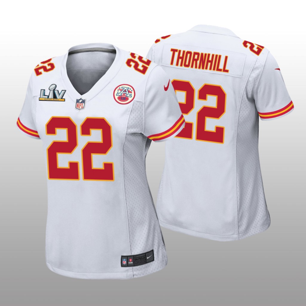 Kansas City Chiefs Juan Thornhill White Game Jersey Super Bowl LV - Women's