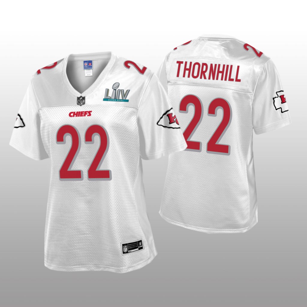 Kansas City Chiefs Juan Thornhill White Jersey Super Bowl LIV Champions - Women's