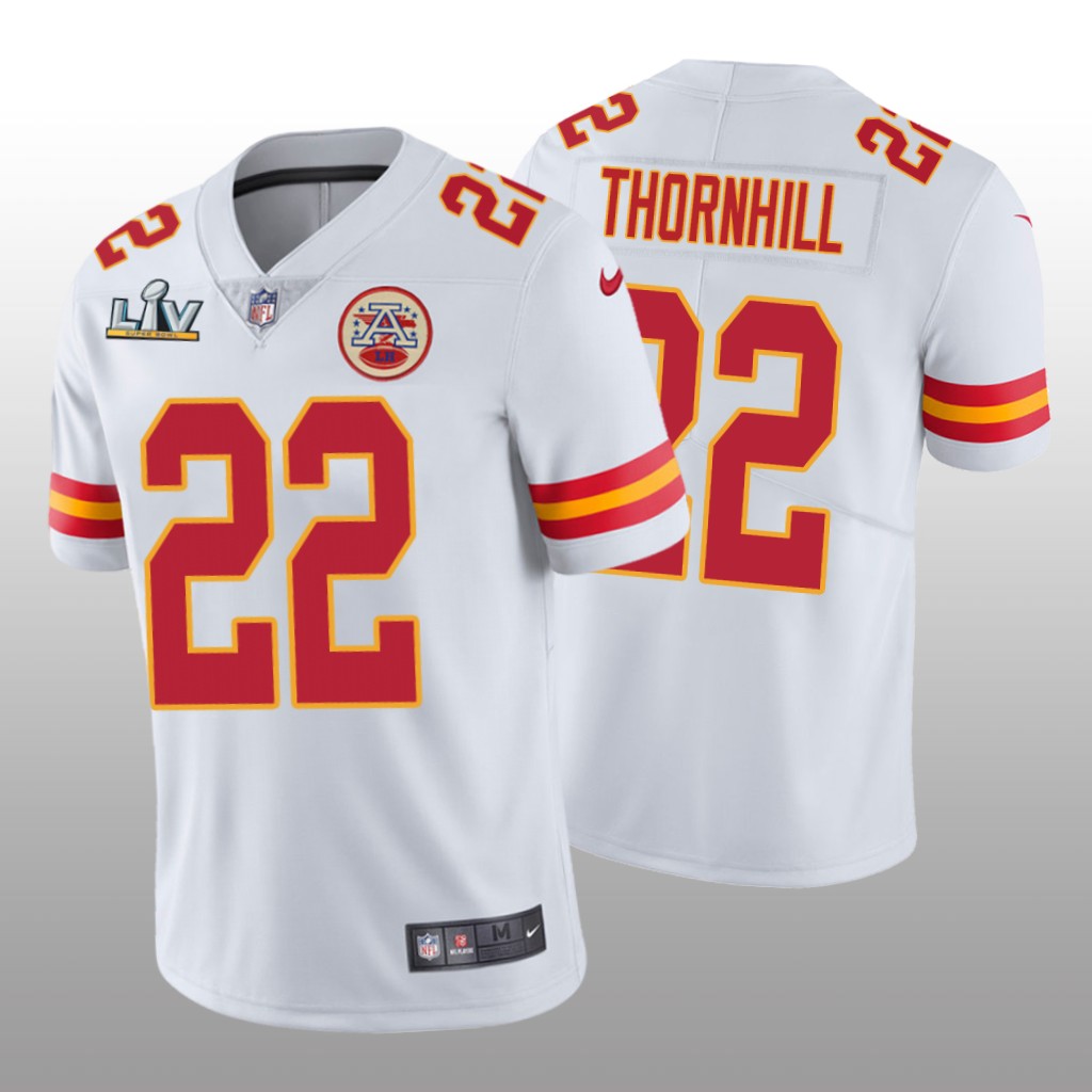 Kansas City Chiefs Juan Thornhill White Vapor Limited Jersey Super Bowl LV - Men's