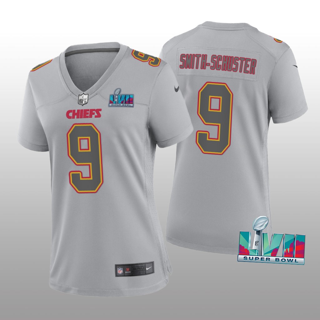 Kansas City Chiefs JuJu Smith-Schuster Gray Atmosphere Jersey Super Bowl LVII - Women's