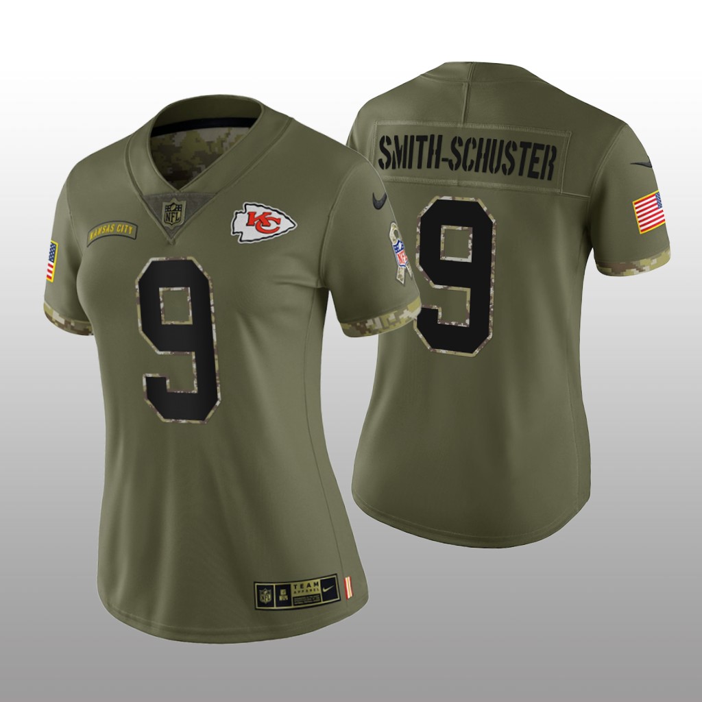 Kansas City Chiefs JuJu Smith-Schuster Olive Limited Jersey 2022 Salute To Service - Women's
