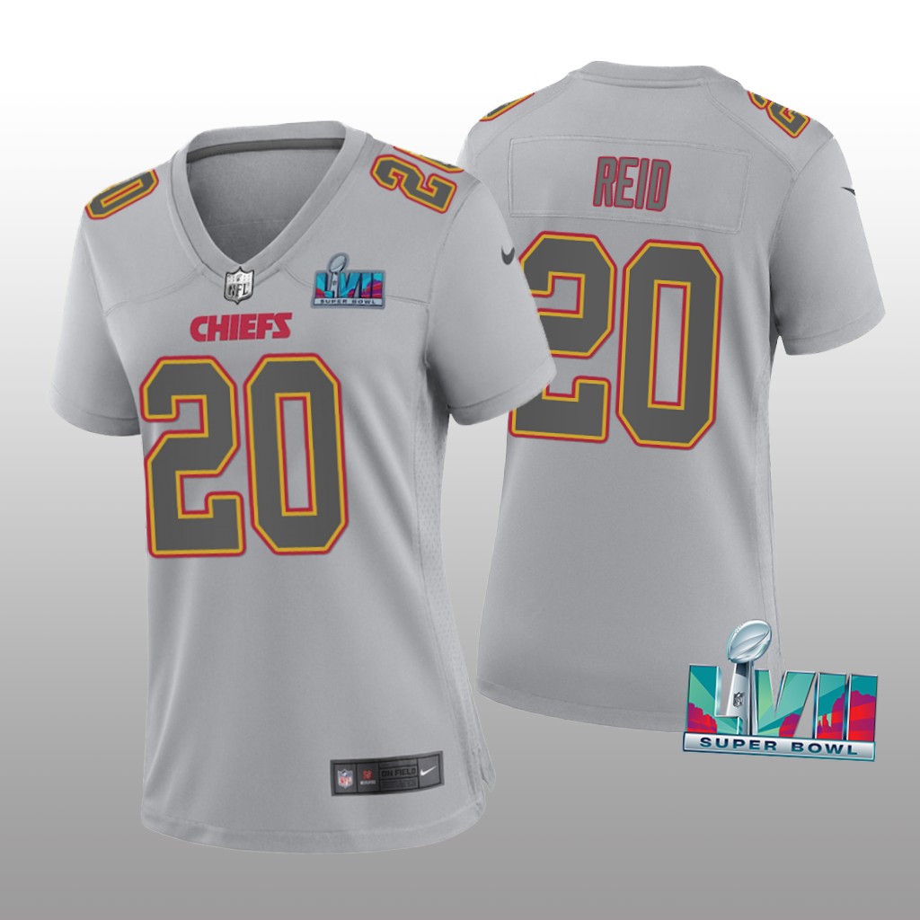Kansas City Chiefs Justin Reid Gray Atmosphere Jersey Super Bowl LVII - Women's
