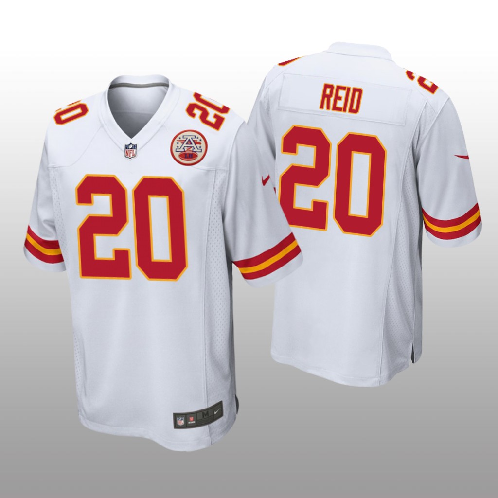 Kansas City Chiefs Justin Reid White Jersey Game - Men's