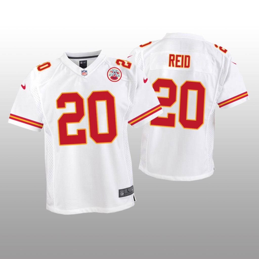 Kansas City Chiefs Justin Reid White Jersey Game - Youth