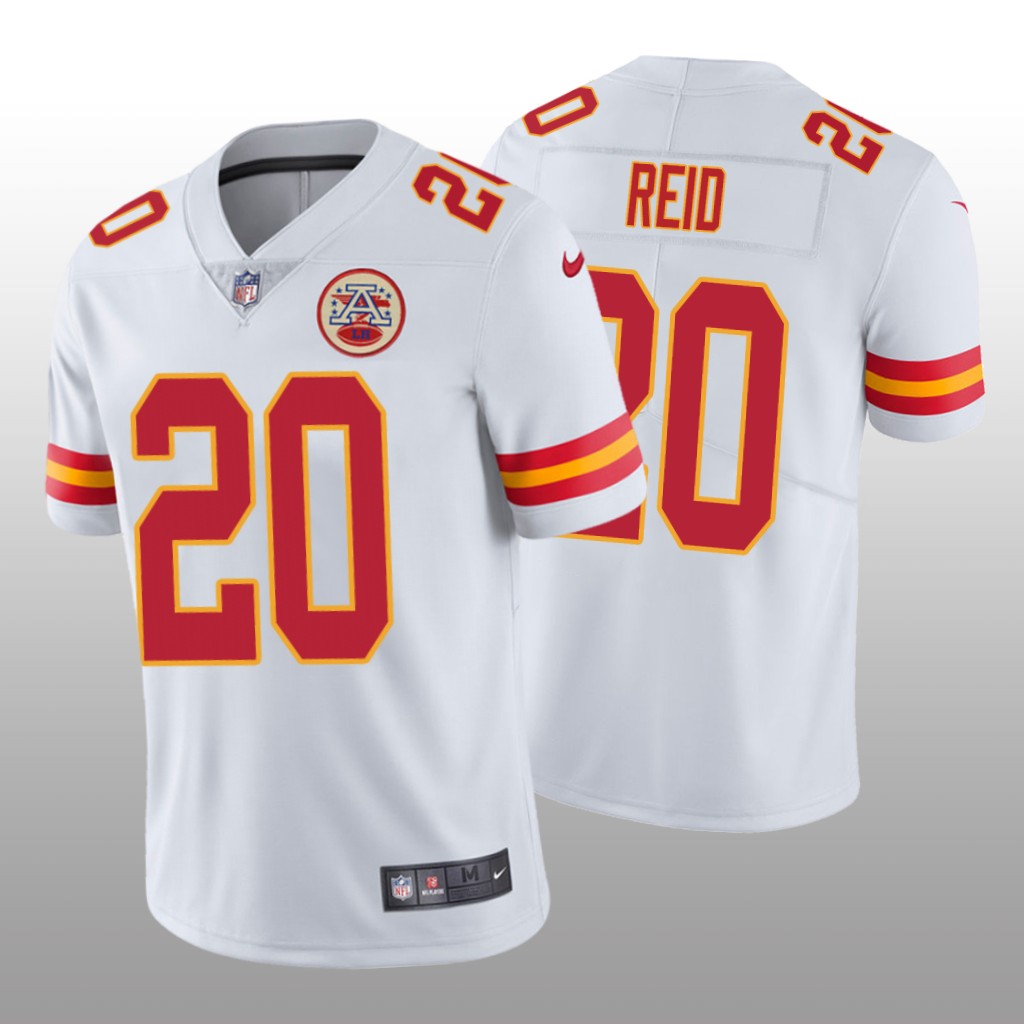 Kansas City Chiefs Justin Reid White Jersey Vapor Limited - Men's