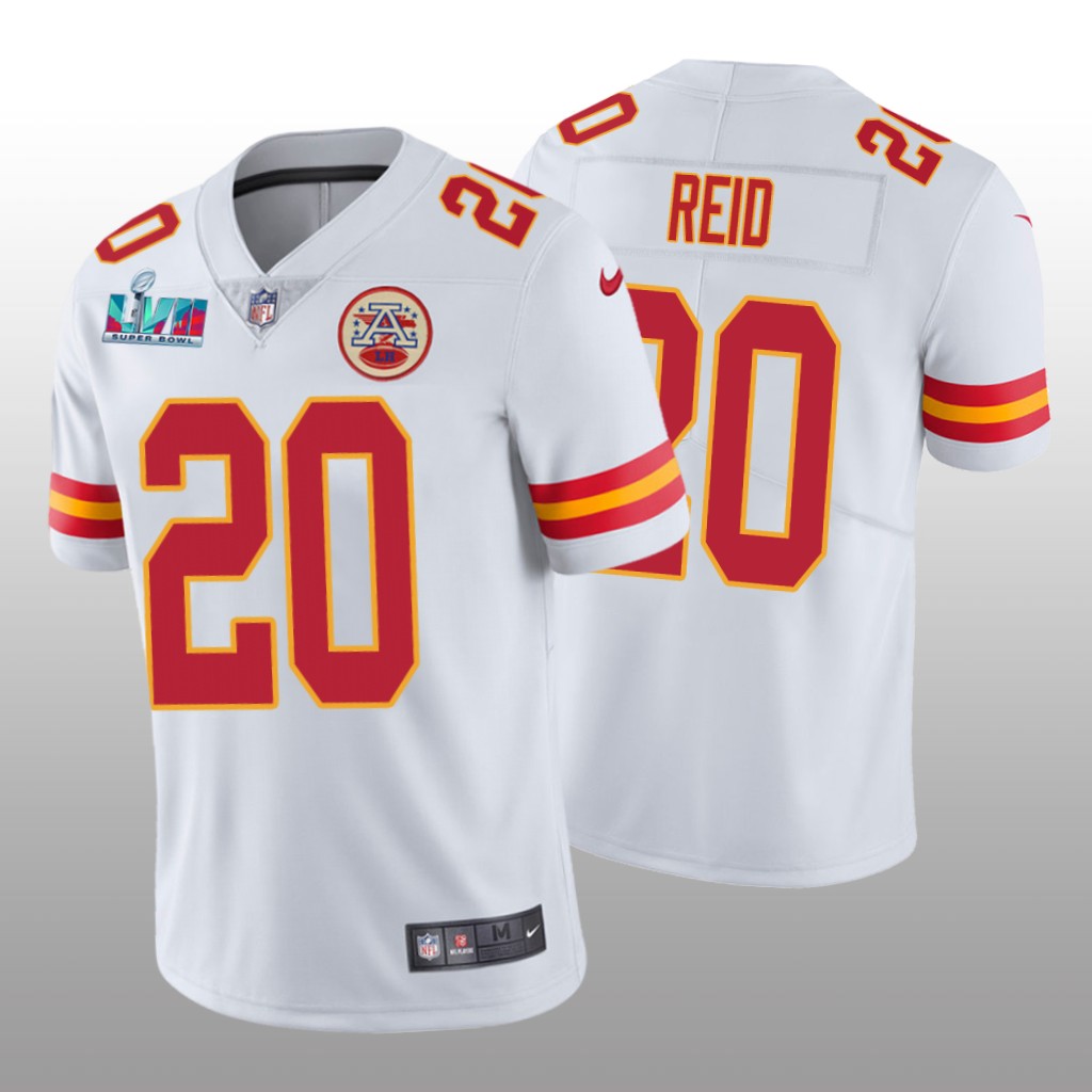 Kansas City Chiefs Justin Reid White Vapor Limited Jersey Super Bowl LVII - Men's