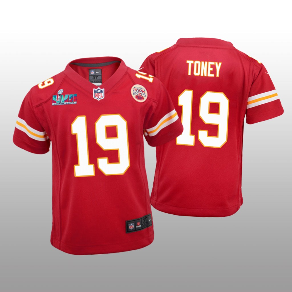 Kansas City Chiefs Kadarius Toney Red Game Jersey Super Bowl LVII - Youth