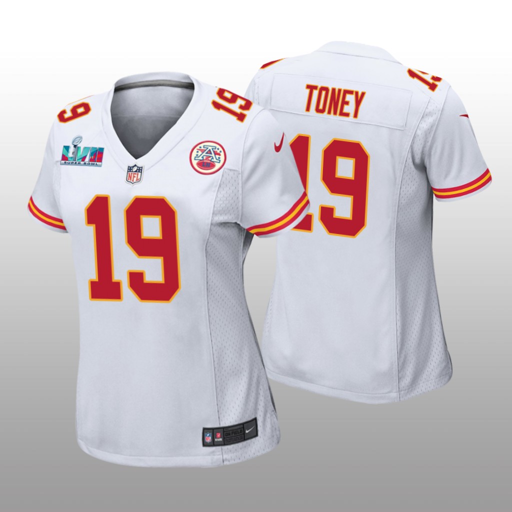 Kansas City Chiefs Kadarius Toney White Game Jersey Super Bowl LVII - Women's