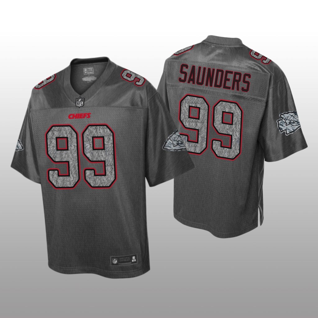 Kansas City Chiefs Khalen Saunders Heather Charcoal Jersey Static Fashion - Men's