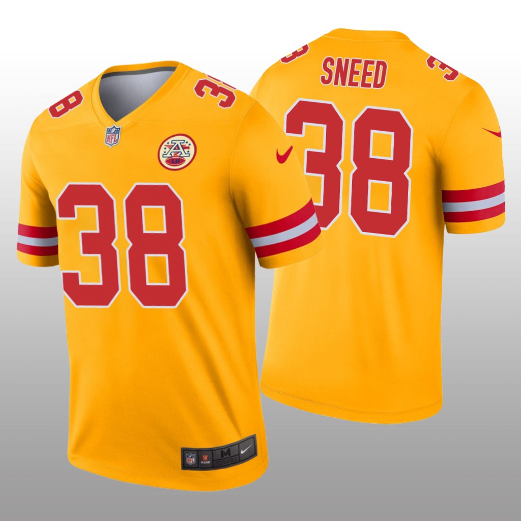 Kansas City Chiefs L'Jarius Sneed Gold Jersey Inverted Legend - Men's