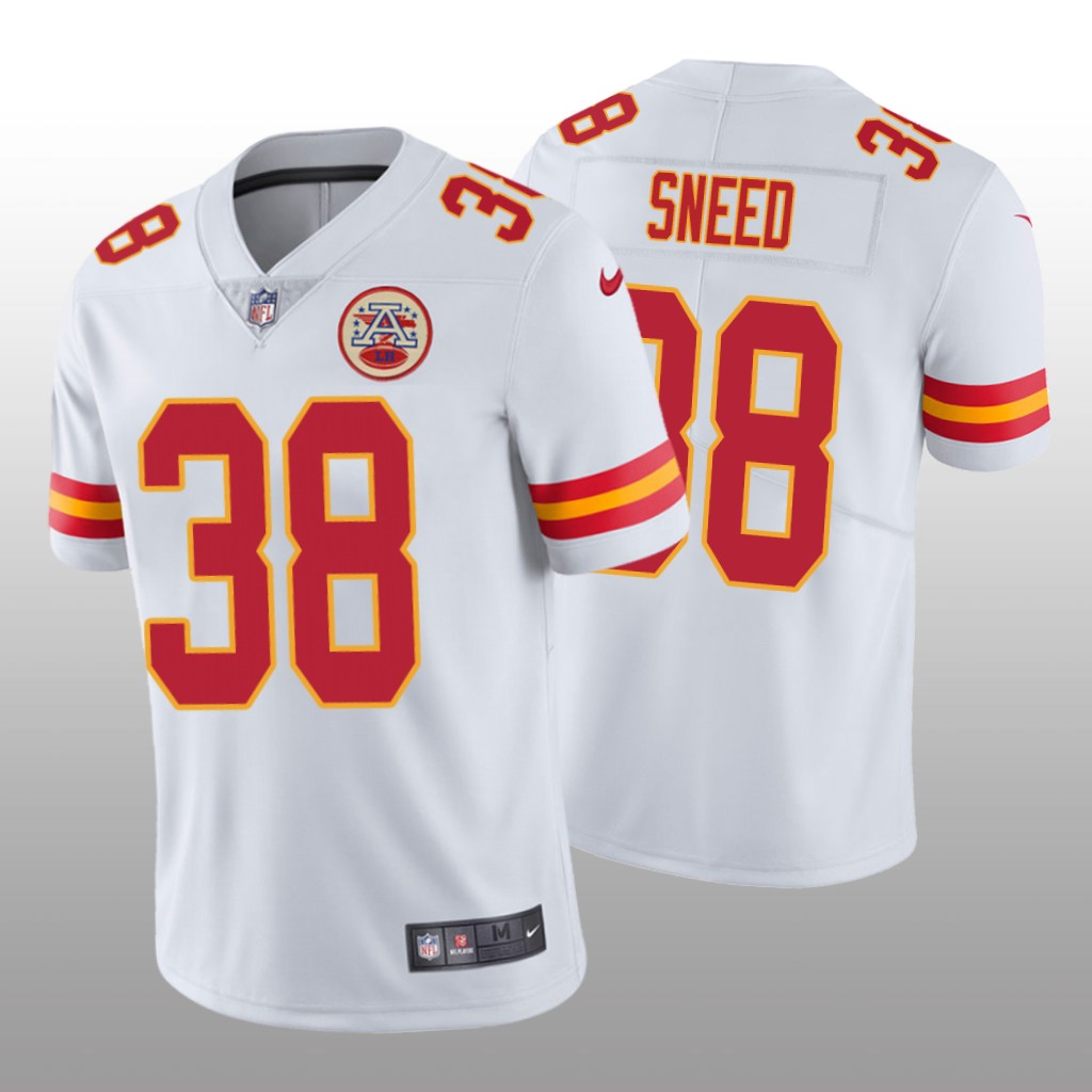 Kansas City Chiefs L'Jarius Sneed White Jersey Vapor Limited - Men's