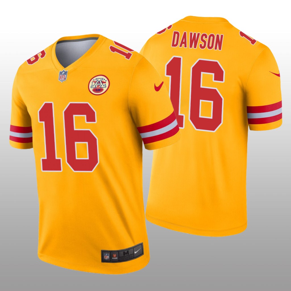 Kansas City Chiefs Len Dawson Gold Jersey Inverted Legend - Men's