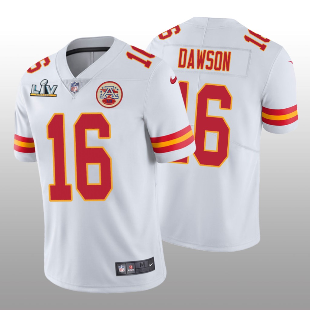 Kansas City Chiefs Len Dawson White Vapor Limited Jersey Super Bowl LV - Men's