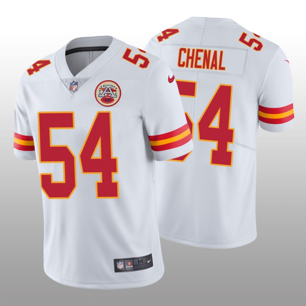 Kansas City Chiefs Leo Chenal White Jersey Vapor Limited Men's