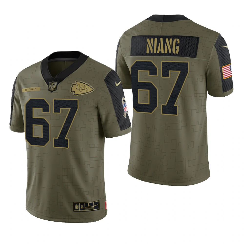 Kansas City Chiefs Lucas Niang Olive Limited Jersey 2021 Salute To Service - Men's