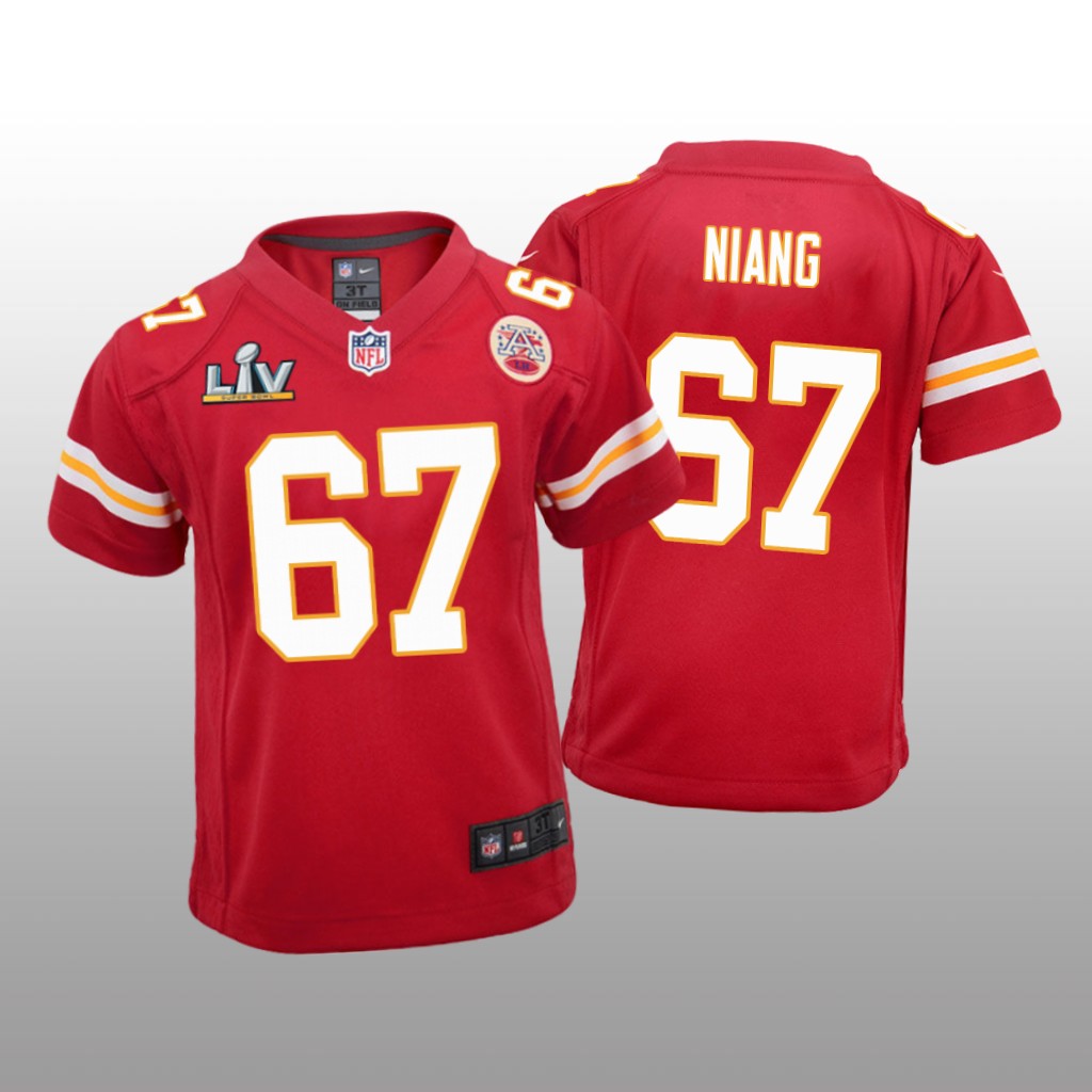 Kansas City Chiefs Lucas Niang Red Game Jersey Super Bowl LV - Youth
