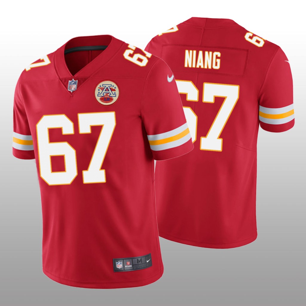 Kansas City Chiefs Lucas Niang Red Jersey Vapor Limited - Men's