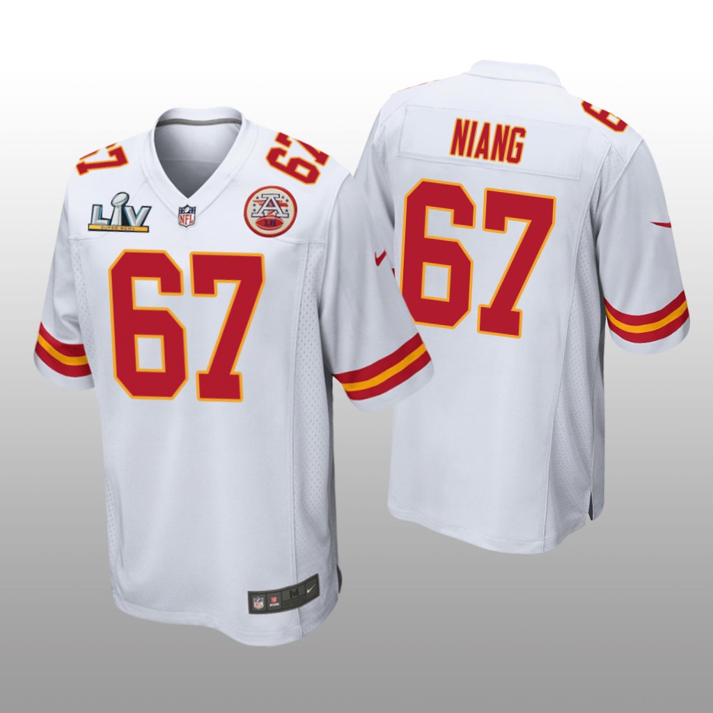Kansas City Chiefs Lucas Niang White Game Jersey Super Bowl LV - Men's