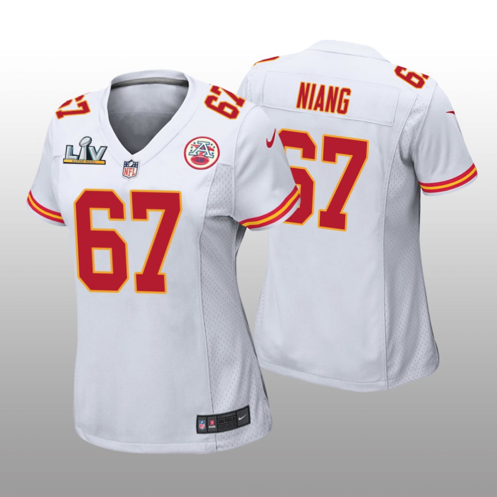 Kansas City Chiefs Lucas Niang White Game Jersey Super Bowl LV - Women's