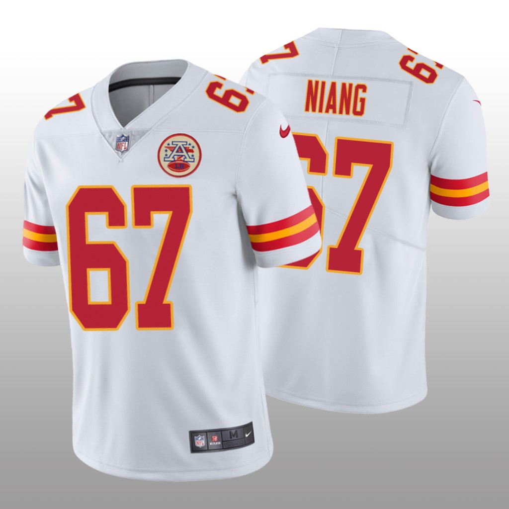 Kansas City Chiefs Lucas Niang White Jersey Vapor Limited - Men's