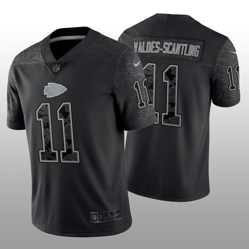 Kansas City Chiefs Marquez Valdes-Scantling Black Jersey Reflective Limited  - Men's