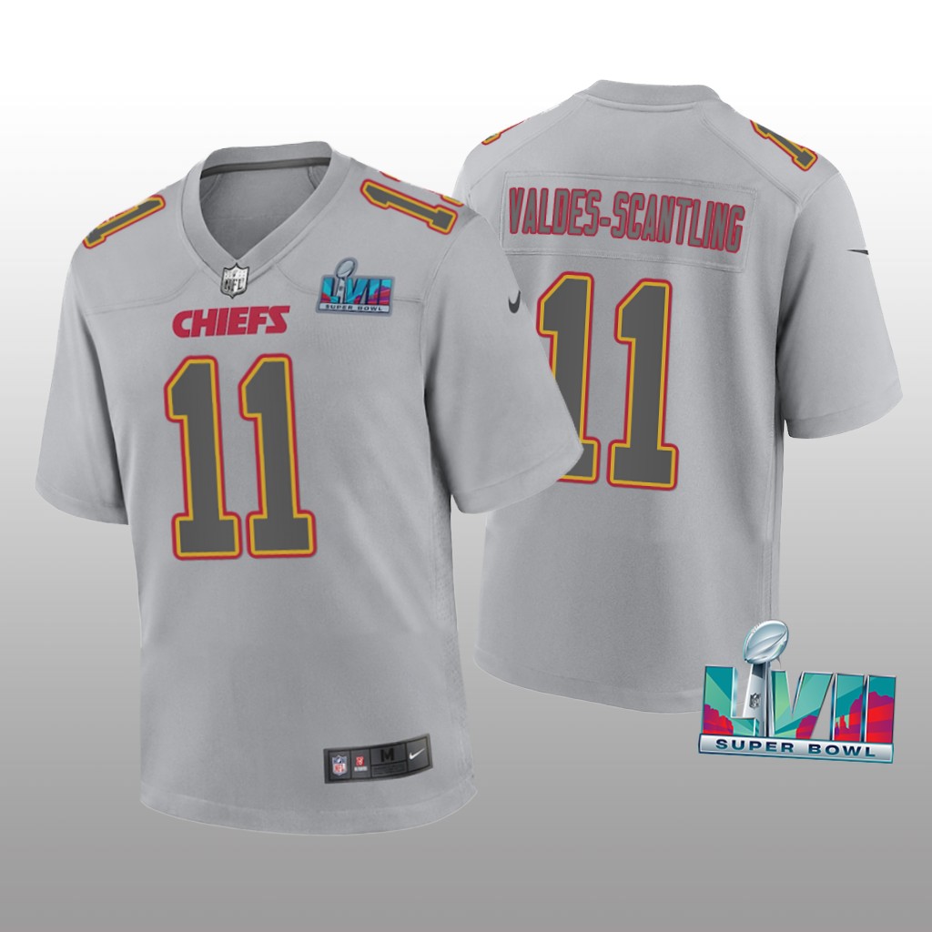 Kansas City Chiefs Marquez Valdes-Scantling Gray Atmosphere Jersey Super Bowl LVII - Youth
