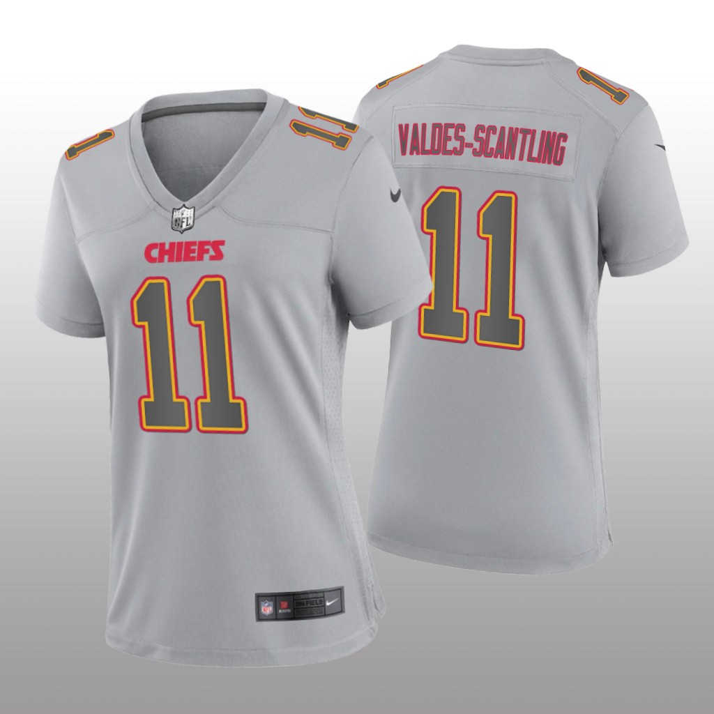Kansas City Chiefs Marquez Valdes-Scantling Gray Jersey Atmosphere Fashion Game - Women's