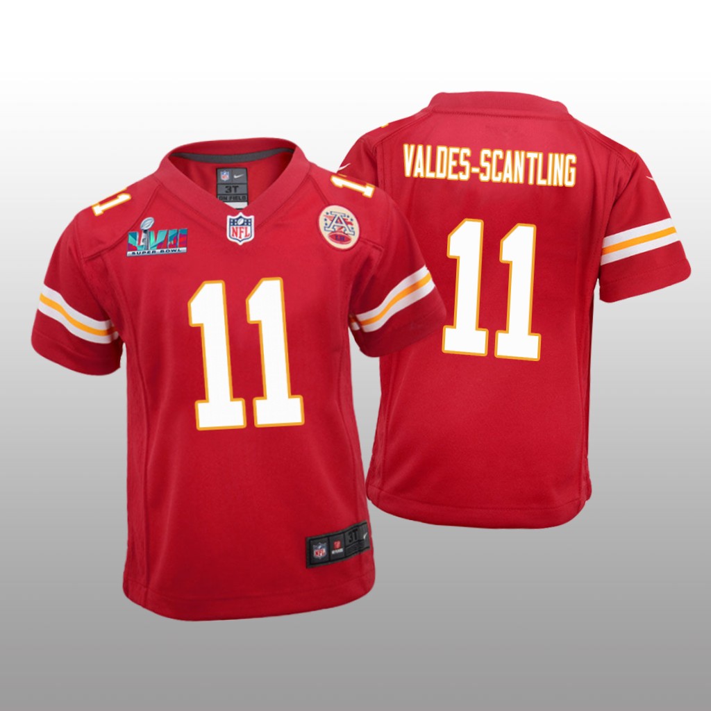 Kansas City Chiefs Marquez Valdes-Scantling Red Game Jersey Super Bowl LVII - Youth