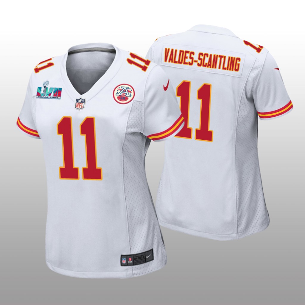 Kansas City Chiefs Marquez Valdes-Scantling White Game Jersey Super Bowl LVII - Women's
