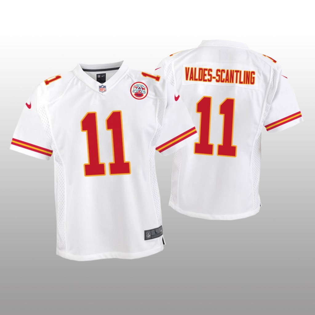 Kansas City Chiefs Marquez Valdes-Scantling White Jersey Game - Youth