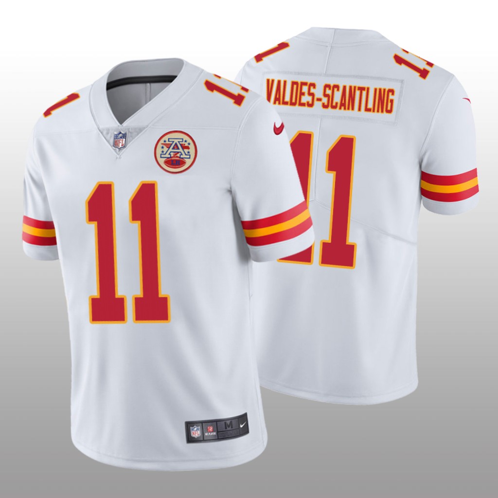 Kansas City Chiefs Marquez Valdes-Scantling White Jersey Vapor Limited - Men's