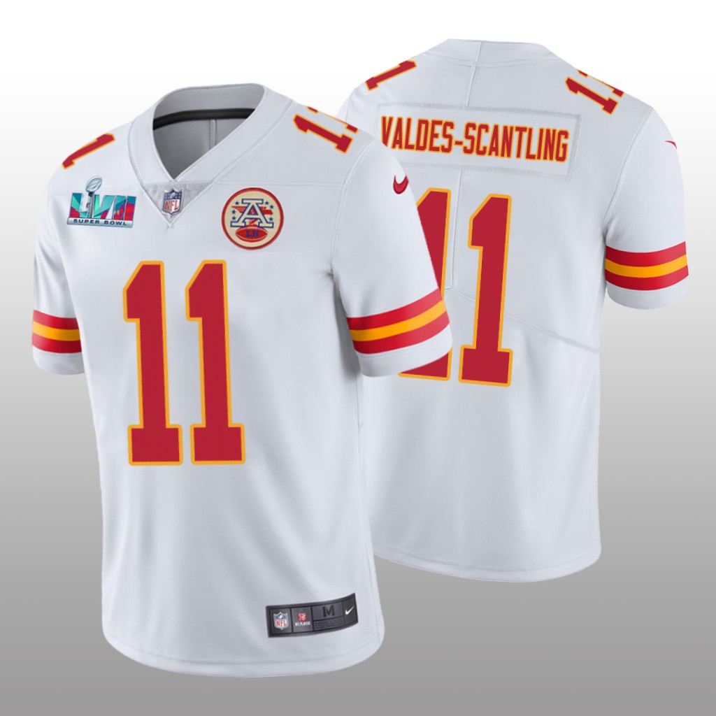 Kansas City Chiefs Marquez Valdes-Scantling White Vapor Limited Jersey Super Bowl LVII - Men's