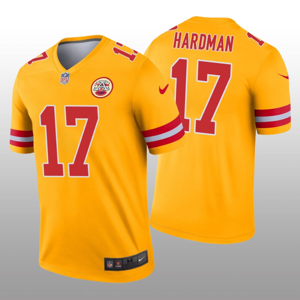Kansas City Chiefs Mecole Hardman Gold Jersey Inverted Legend - Men's