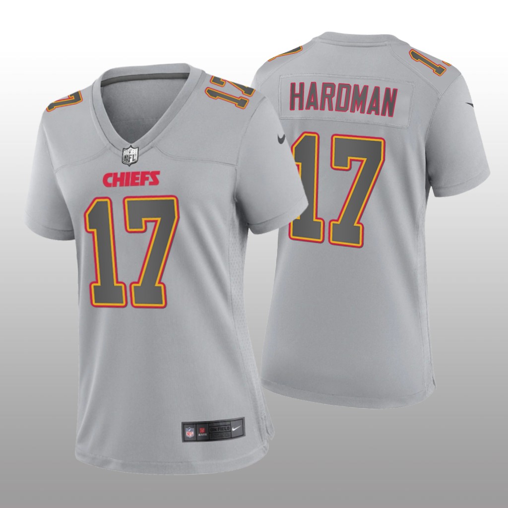 Kansas City Chiefs Mecole Hardman Gray Jersey Atmosphere Fashion Game - Women's