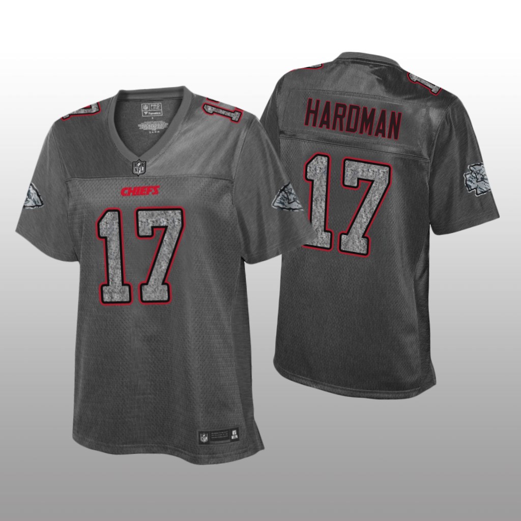 Kansas City Chiefs Mecole Hardman Heather Charcoal Jersey Static Fashion - Women's