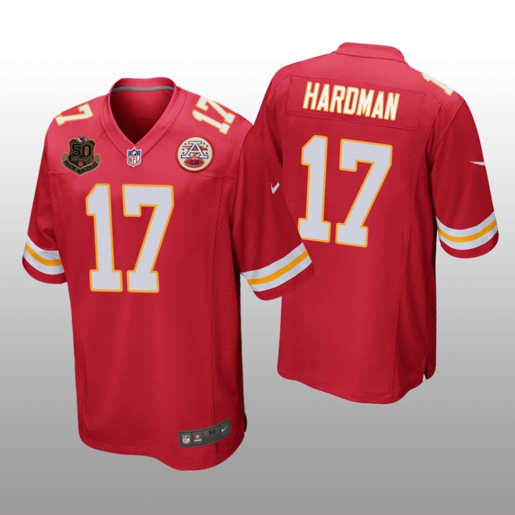 Kansas City Chiefs Mecole Hardman Red Jersey 50th Anniversary Of Operation Linebacker - Men's