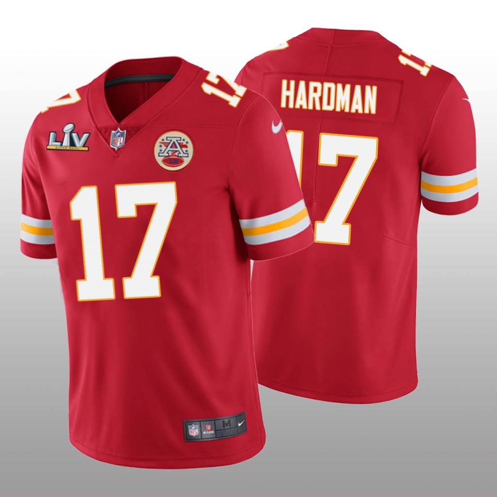 Kansas City Chiefs Mecole Hardman Red Vapor Limited Jersey Super Bowl LV - Men's