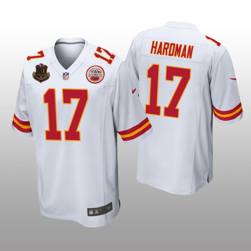Kansas City Chiefs Mecole Hardman White Jersey 50th Anniversary Of Operation Linebacker - Men's