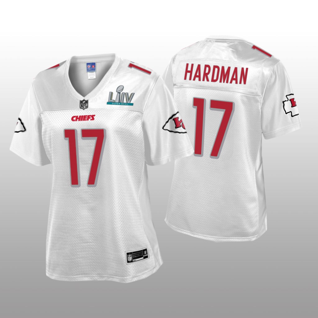 Kansas City Chiefs Mecole Hardman White Jersey Super Bowl LIV Champions - Women's