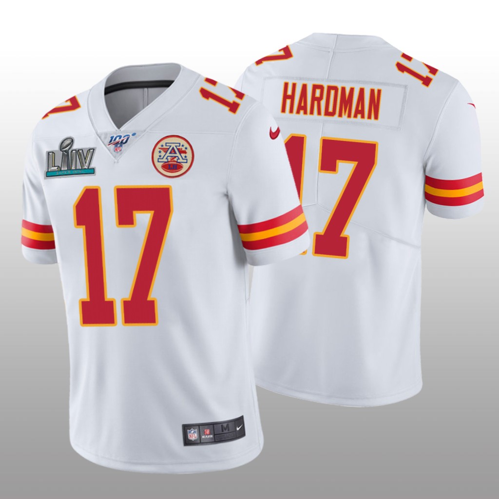 Kansas City Chiefs Mecole Hardman White Vapor Limited Jersey Super Bowl LIV - Men's