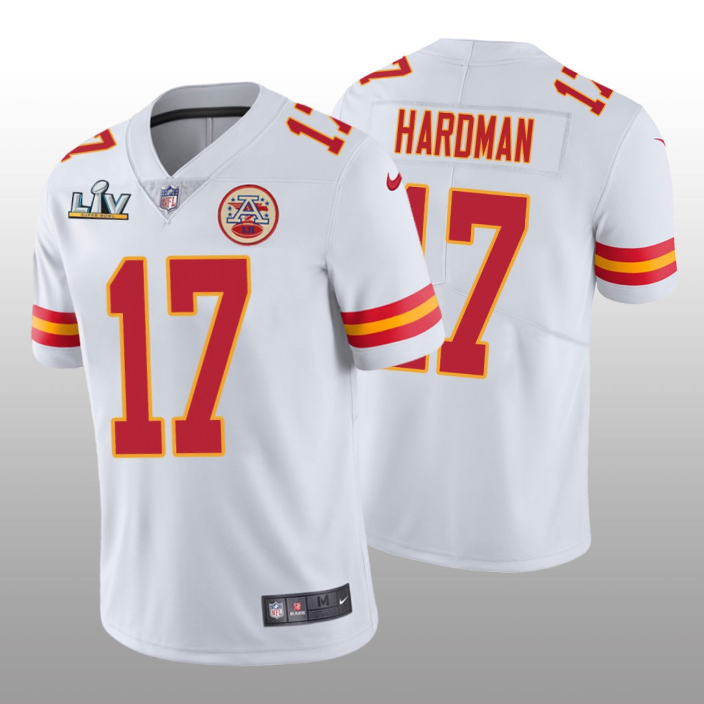 Kansas City Chiefs Mecole Hardman White Vapor Limited Jersey Super Bowl LV - Men's