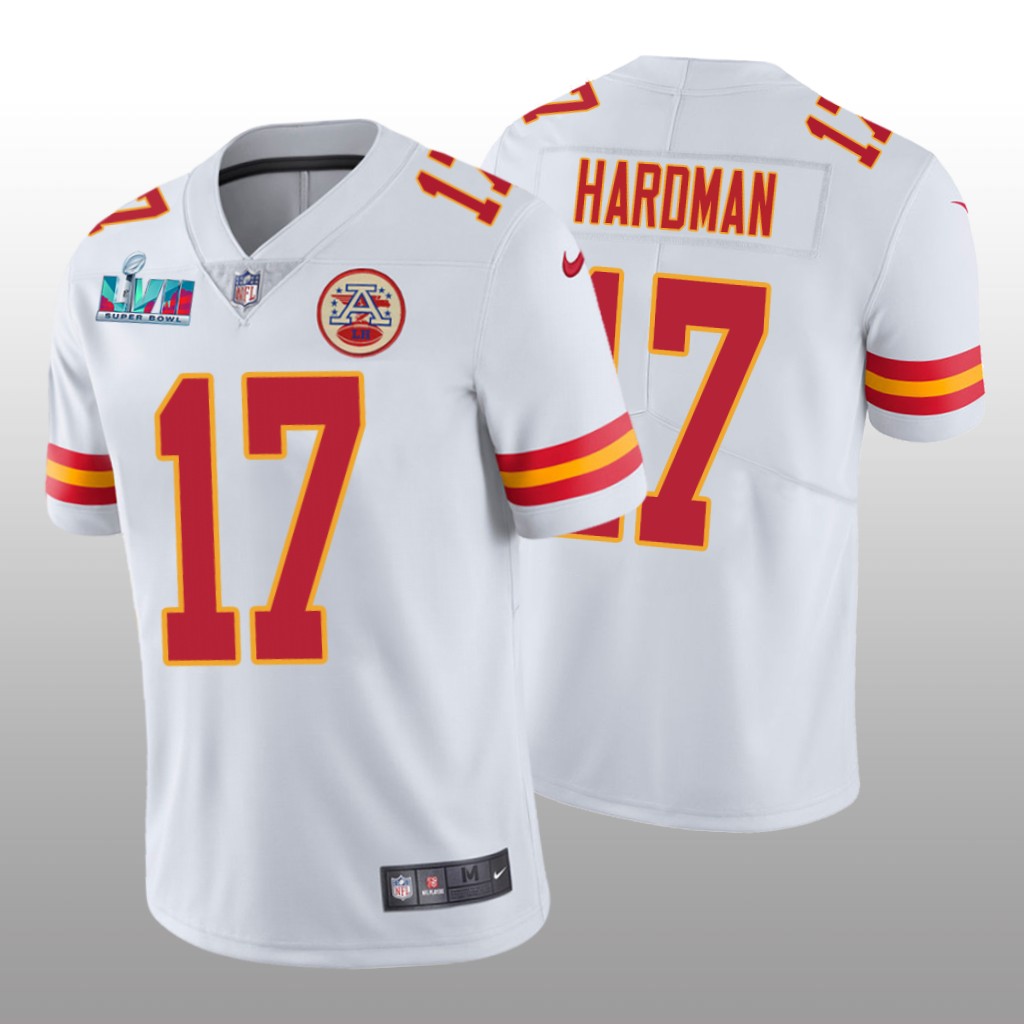 Kansas City Chiefs Mecole Hardman White Vapor Limited Jersey Super Bowl LVII - Men's