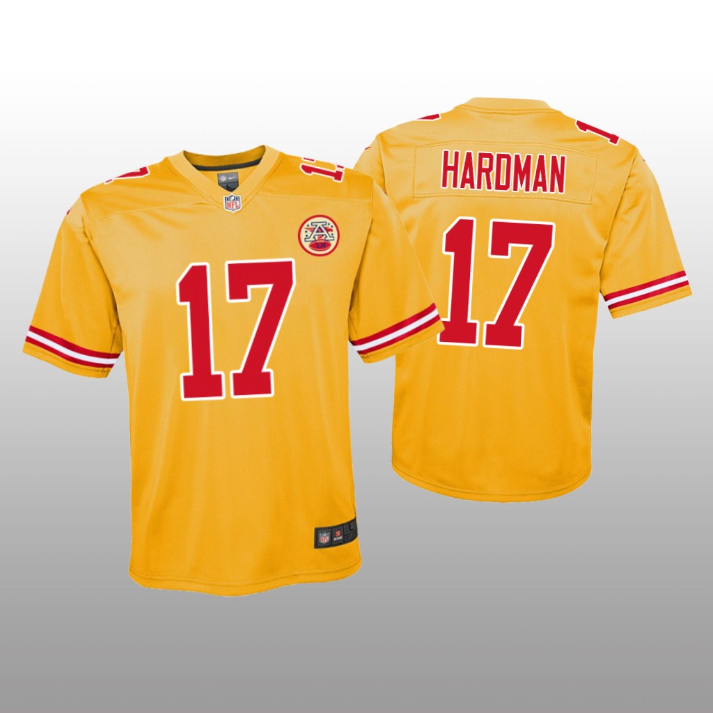 Kansas City Chiefs Mecole Hardman Yellow Jersey Inverted Game - Youth