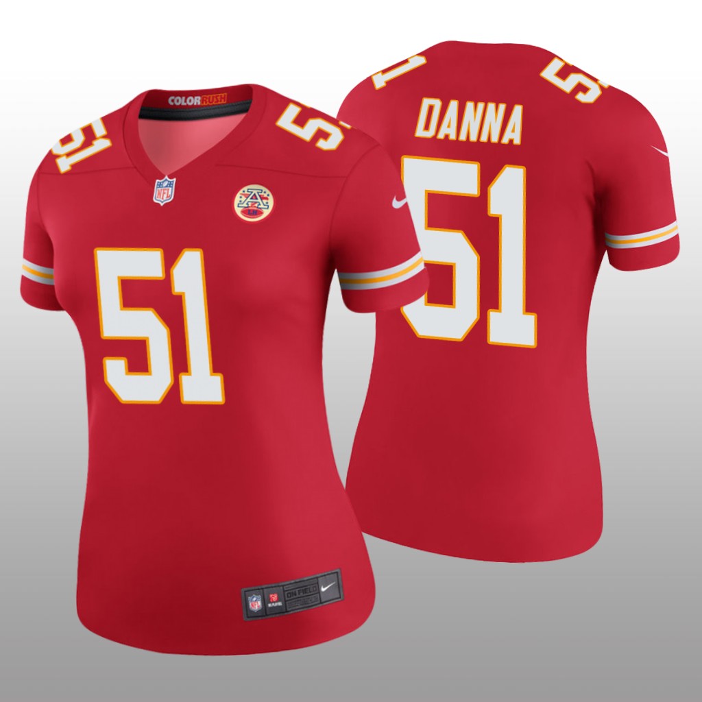 Kansas City Chiefs Michael Danna Red Jersey Color Rush Legend - Women's