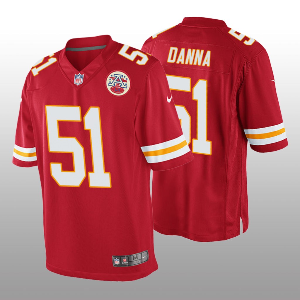 Kansas City Chiefs Michael Danna Red Jersey Game - Men's